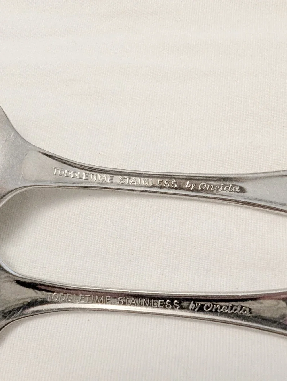 VINTAGE Childrens Stainless Flatwear Set Oneida Chateau Retro Classic Spoon Fork